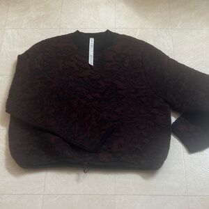 Lululemon Black and Burgundy Patterned Sweater